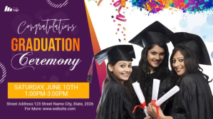 graduation celebration Wpis na Twittera template