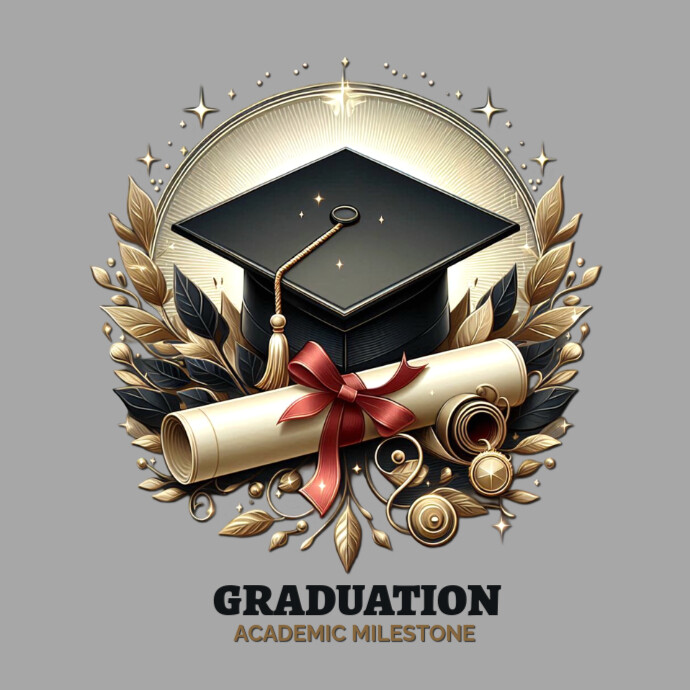 Graduation celebration illustration Logótipo template