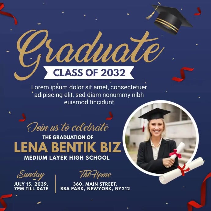 Graduation Celebration Instagram Post Template | PosterMyWall