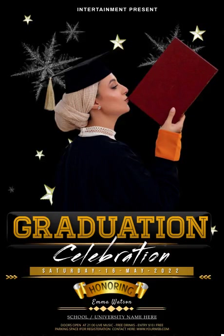 Graduation Flyer Design Psd
