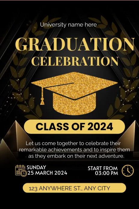 Graduation celebration poster Template | PosterMyWall