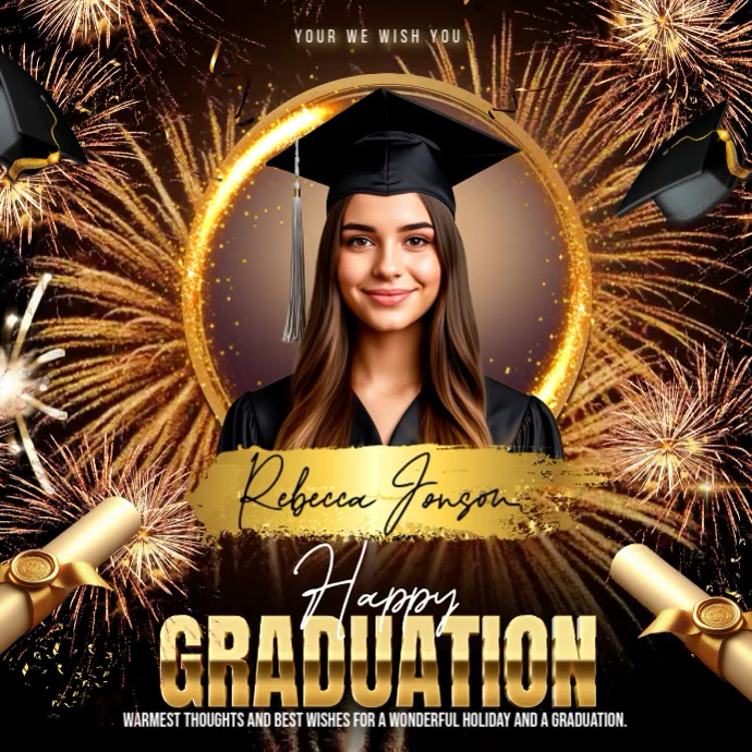 Graduation Celebration Square Template | PosterMyWall