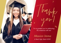 Graduation Celebration Thank You Card Postcard template