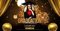 graduation celebration video flyer Facebook Shared Image template