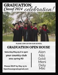 GRADUATION CELEBRATION VIDEO FLYER Folder (US Letter) template