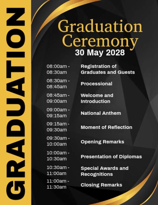 Graduation Ceremony Ads Template | PosterMyWall