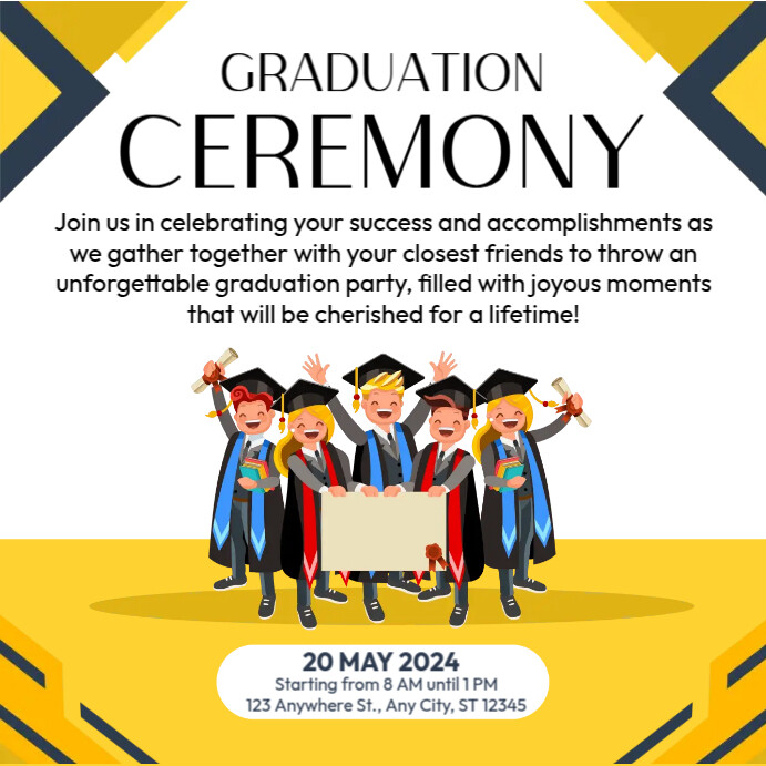 Graduation Ceremony Ads Template | PosterMyWall