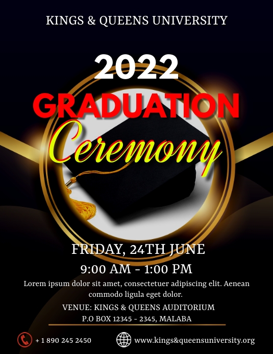 graduation ceremony card Template | PosterMyWall