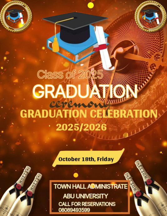 Plantilla de Graduation ceremony class of 2025 | PosterMyWall