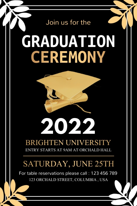 Graduation Ceremony Template | PosterMyWall