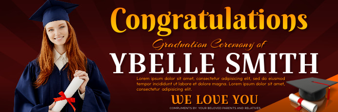 Graduation Program Banners Graduation Ceremony Template | PosterMyWall