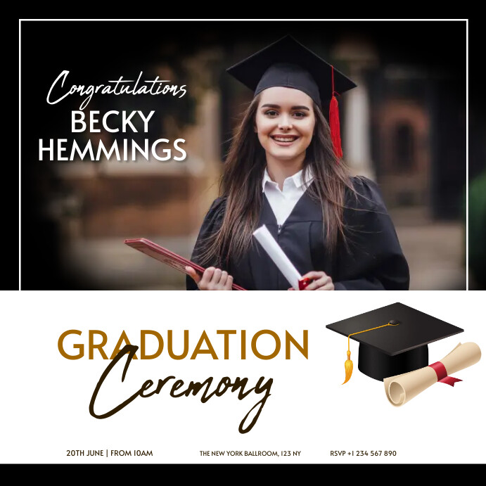 Graduation Ceremony Template PosterMyWall