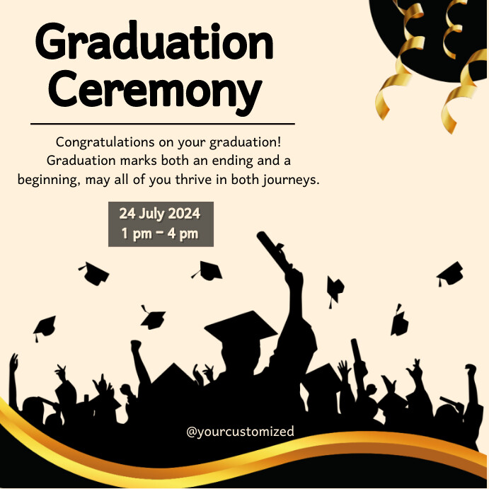 Graduation Ceremony Template | PosterMyWall