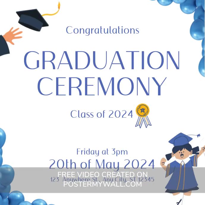 Graduation Ceremony Template | PosterMyWall