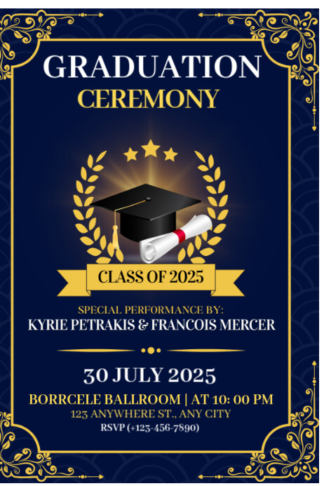 GRADUATION CEREMONY DESIGN TEMPLATE Poster