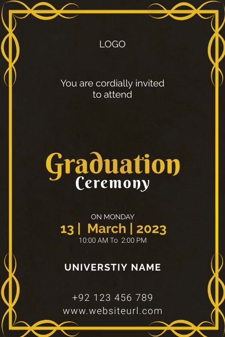 Graduation Ceremony Template | PosterMyWall