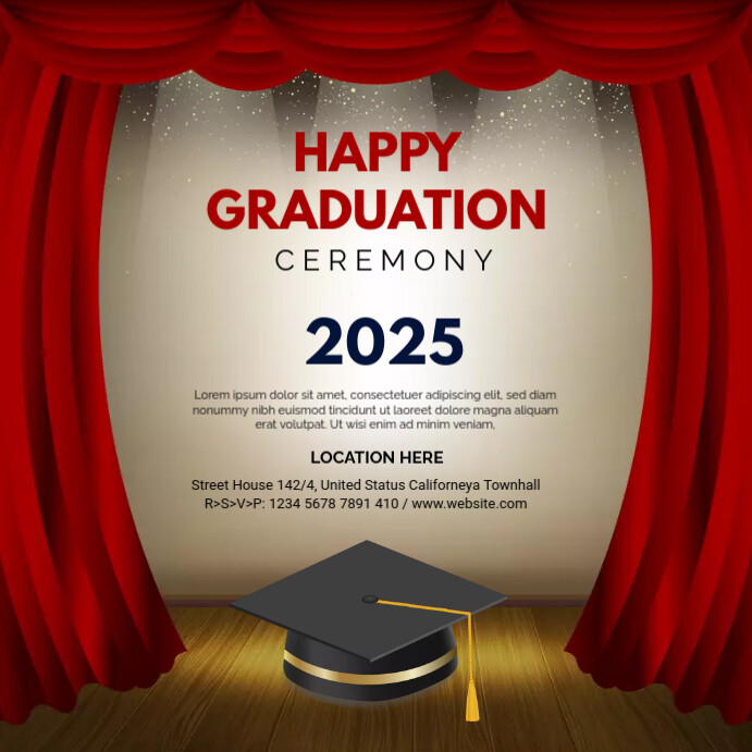 Graduation Ceremony Template | PosterMyWall