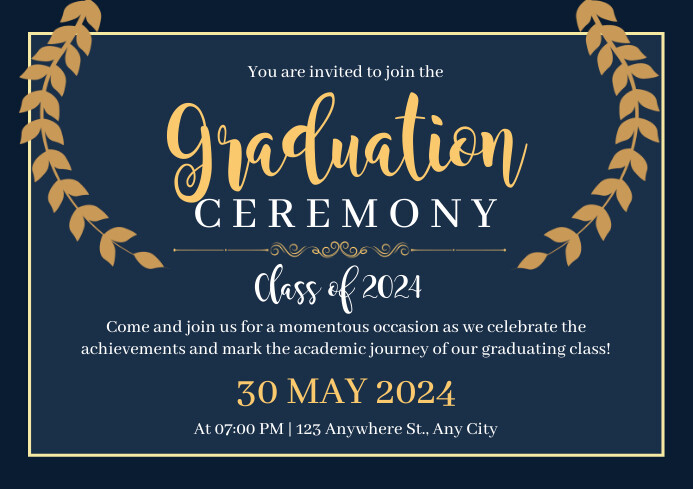Graduation Ceremony Template | PosterMyWall