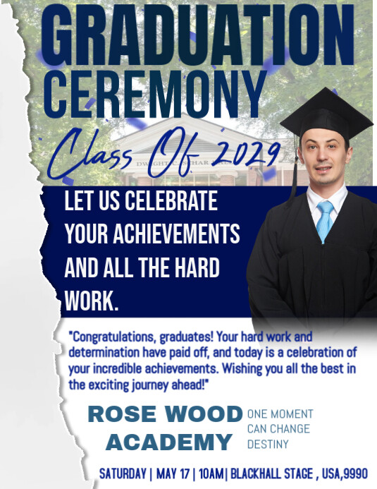 Modèle GRADUATION CEREMONY FLYER ADS | PosterMyWall