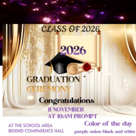 Graduation ceremony flyer design Instagram Post template