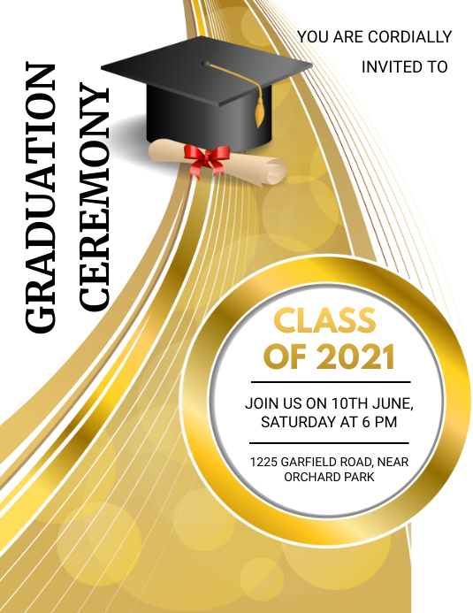 Graduation ceremony flyers Template PosterMyWall