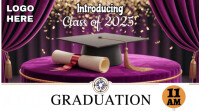 Graduation Ceremony Invitation- Class of 2025 数字显示屏 (16:9) template