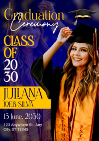 Graduation Ceremony invitation A5 template