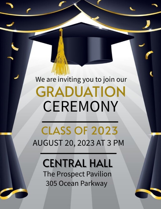 graduation ceremony invitation poster Template | PosterMyWall
