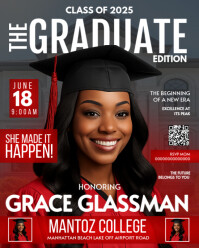 Graduation ceremony invite Instagram Portrait template