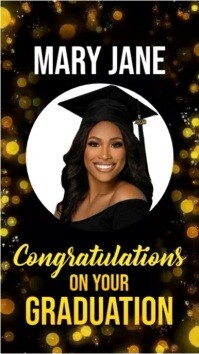 Graduation ceremony invite flyer Digital Display (9:16) template