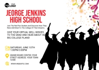Graduation ceremony Postcard Postkarte template
