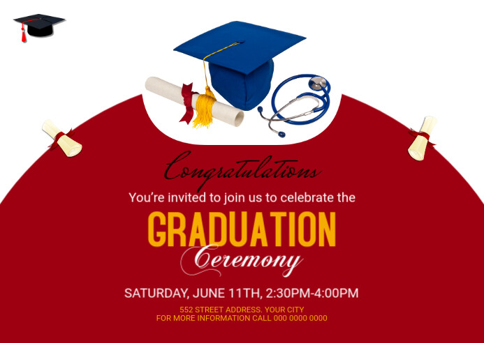 Graduation Ceremony Postcard Template | PosterMyWall