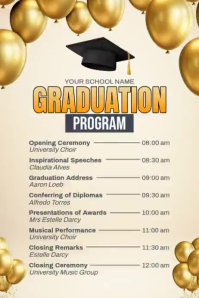 Graduation Ceremony Poster template