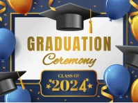 GRADUATION  CEREMONY POSTER Yard Sign template