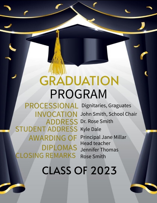 Copy of Graduation ceremony poster template | PosterMyWall