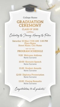 Graduation Ceremony Program Video Reel Template