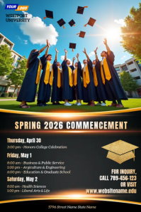 Graduation Ceremony Schedule Poster template