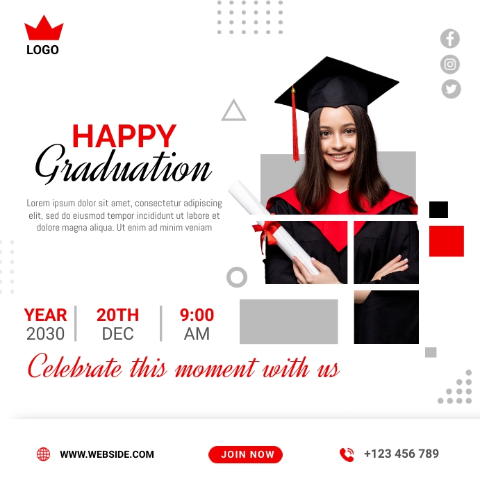 Graduation Ceremony Template | PosterMyWall