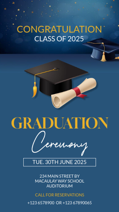 graduation ceremony template | PosterMyWall