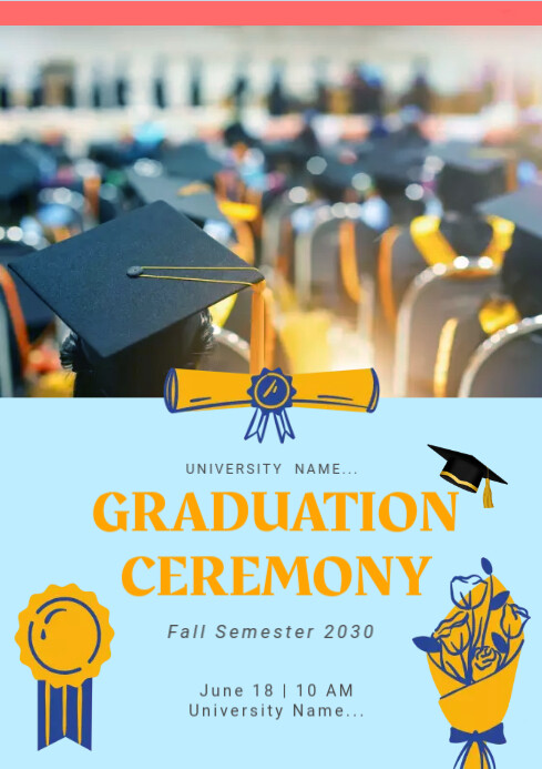Graduation Ceremony Template | PosterMyWall