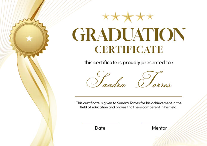 Graduation Certification Design Graduation Certificate Template | PosterMyWall