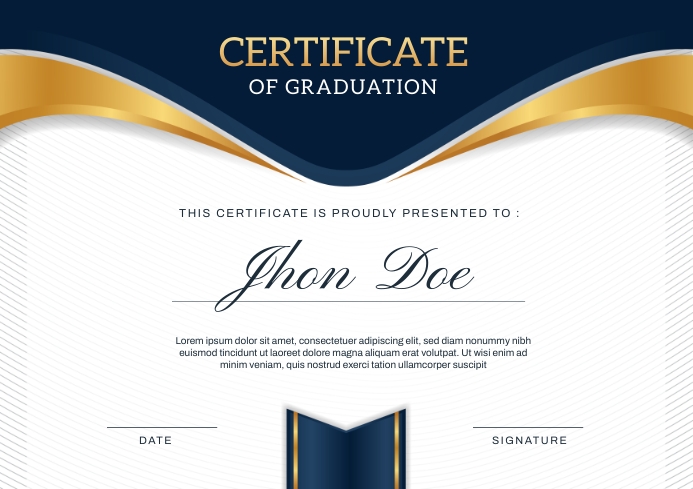 Graduation Certification Design graduation certificate design template | PosterMyWall