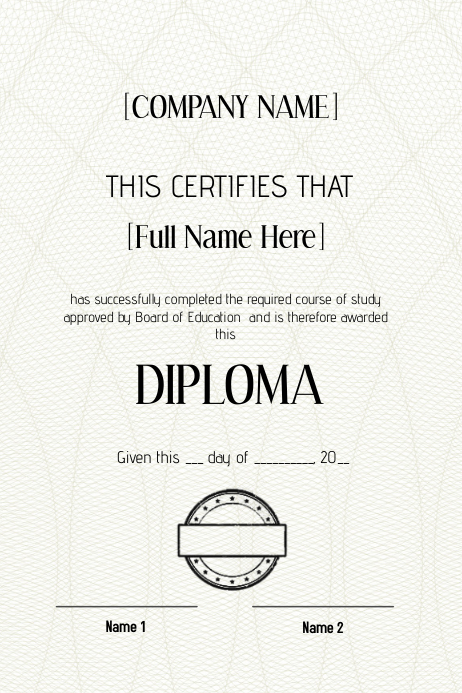 graduation certificate diploma graduate template | PosterMyWall