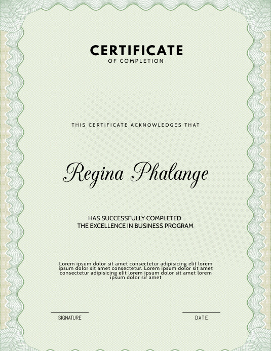 Graduation Certificate Diploma Template Postermywall