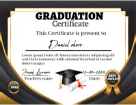 Graduation certificate flyer template