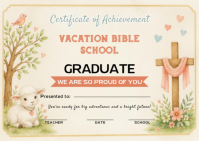 White Graduation Certificate A6 Template