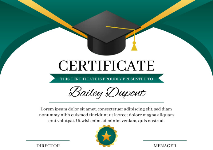 Graduation Certification Design Graduation Certificate Template | PosterMyWall