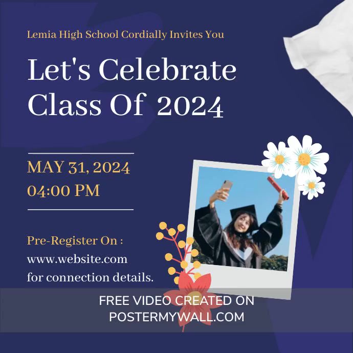 Graduation Class 2024 Template | PosterMyWall