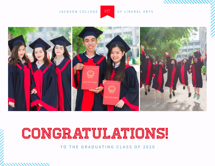 Graduation Collage Card Template Flyer (format US Letter)