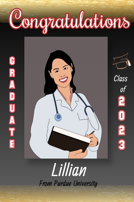 Graduation Congrats poster Template | PosterMyWall
